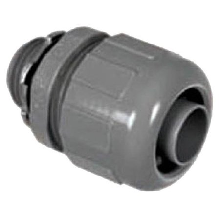 TOPAZ ELECTRIC Topaz Electric P472 Straight Liquidtight Connector 1 nm; Gray - 0.75 in. P472